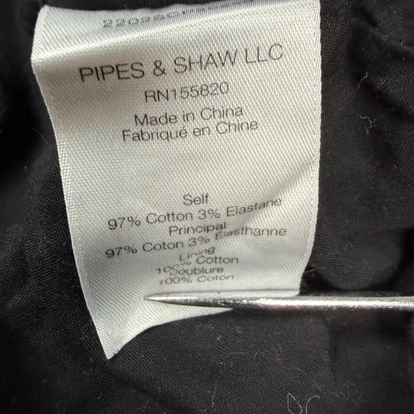 Veronica Beard Janelle Shirt Dress Size 00 Black Long Sleeve Tie Waist Midi - Picture 10 of 11